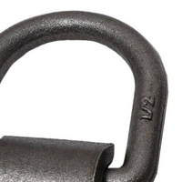 (10) 1/2" D Ring Weld-On Flatbed Truck Trailer Ratchet Strap Cargo Tie Down Ring