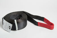 2x Tow Strap Winch Off Road Rescue Black 3x20 3" 20000 lbs 9Ton 20 ft for Jeep