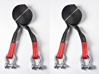 Two 2" 4 TON Recovery Tow Strap 20 ft w D Rings winch sling off-road ATV snatch
