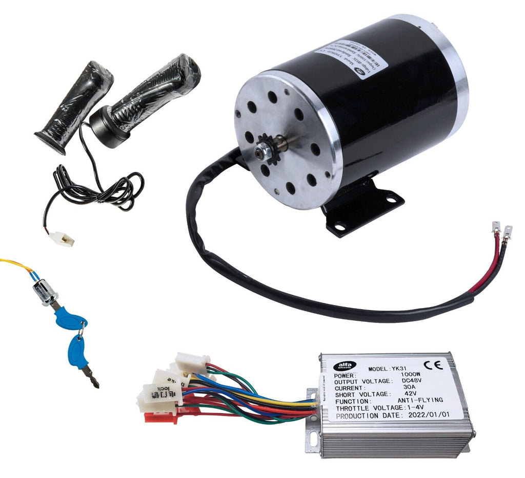 1000 W 48V electric scooter motor kit w BASE+control box key lock & Throttle