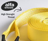 2x Tow Strap 30ft Winch Recovery Tree saver 3x30 3" 20000 lbs 9Ton OffRoad Snow