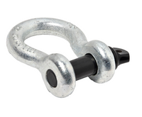 Premium Nickel D-Ring 3/4" Bow Shackle w Black 7/8" Screw Pin 10500 LB Capacity