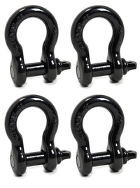 4x BLACK 3/4" Bow Shackles D Ring Screw Pin Jeep CJ Off-Road Anchor Bow 4 3/4TON