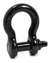 3/4" Black DRing Bow Shackle 10500LB w Blue Plastic noise vibration Protector