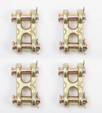 4x Twin Clevis Safety Chain Repair Link 3/8" Double G70 Truck Trailer 6600 WLL