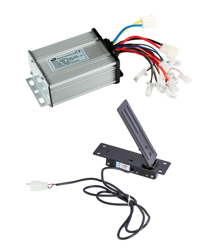 500W 24V Controller w Reverse+Foot Throttle Pedal f electric motor go Kart DIY