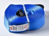 3" 26000lbs 3x20 12T Tow Strap 30ft winch off-road snatch recovery+Bow Shackles