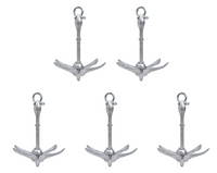 5x Galvanized Folding Anchor SUP Canoe Kayak Raft Sailboat JetSki Dinghy 3.5lb