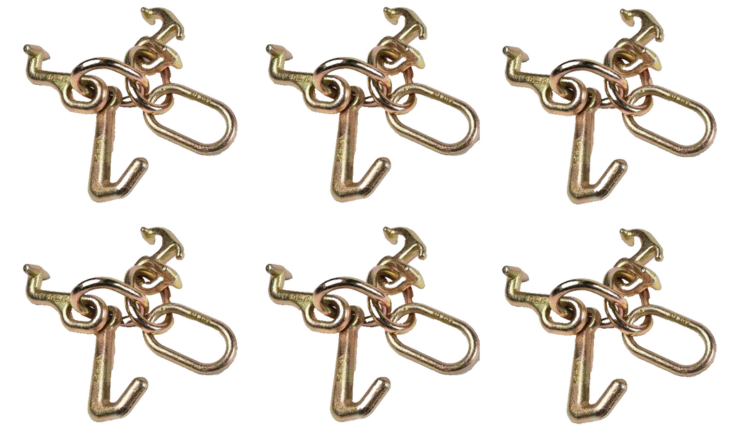 6xRTJ Cluster Hook Tow Truck Car Hauler Trailer Auto Body Frame Hook WLL 4,700lb