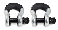 2x 3/4" Bow Shackle BLACK Pin 10500 LB Plastic noise vibration Protector Jeep CJ