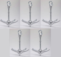 5x Galvanized Folding Anchor SUP Canoe Kayak Raft Sailboat JetSki Dinghy 3.5lb