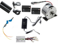 350 W 24 V electric motor kit w Control Thumb Throttle Charger Keylock Batteries