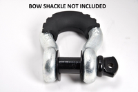 2x D-Ring Black Bow Shackle Isolator Jeep Towing Off Road 3/4" SILENCER No Noise