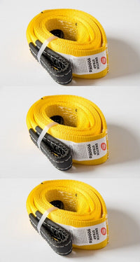 3xTow Strap Winch Tree Saver 3" 20000lbs 3x10ft protector OffRoad SUV Truck Snow