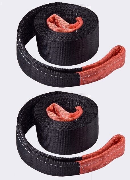 2x Tow Strap Winch Sling 3"x20ft 14000lbs OffRoad Vehicle Recovery ATV UTV 3x20