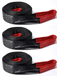 3x 2" 9000 lbs Tow Strap 30 ft 2x30 winch off-road ATV UTV vehicle recovery