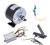 350W 24V DC electric motor kit w Speed controller+Pedal Foot Throttle+Key Lock