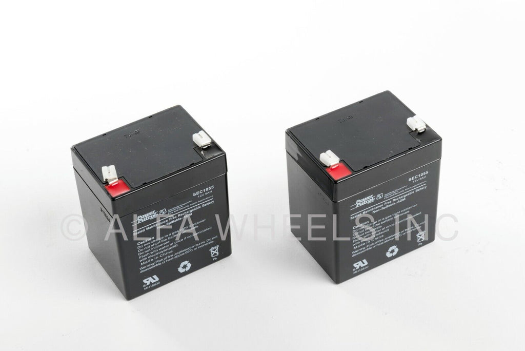 2 (two) Batteries 12 V 5 AH SLA f UPS, alarm, electric scooter, gokart bicycle