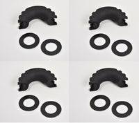 (4) 3/4" Bow Shackle D-Ring Clevis Pin 10500 w/ noise vibration Reducer Jeep CJ