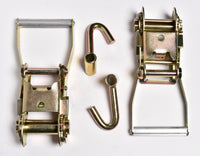4x Ratchet Snap Handle 2" J Hook Truck Tie Down f Race Hauler Tow Dolly Strap
