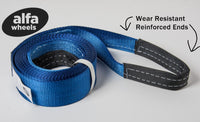 Tow Strap 20ft 2" Blue 14000lbs 6.5T winch sling recovery 2x20 Mud Snow SUV UTV