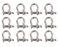 12pcs 3/8" Anchor Shackle D Clevis Bow Ring 316 Stainless Steel Sailboat Rigging