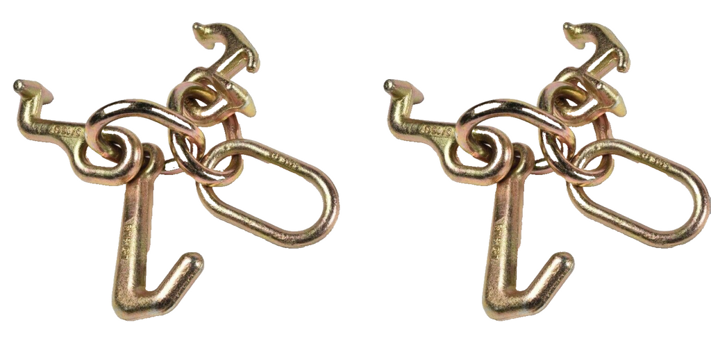 2xRTJ Cluster Hook Tow Truck Car Hauler Trailer Auto Body Frame Hook WLL 4,700lb