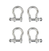 4 pack Marine Bow Shackle 5mm 3/16" Stainless Steel 304  DRing Boat Sail Rigging