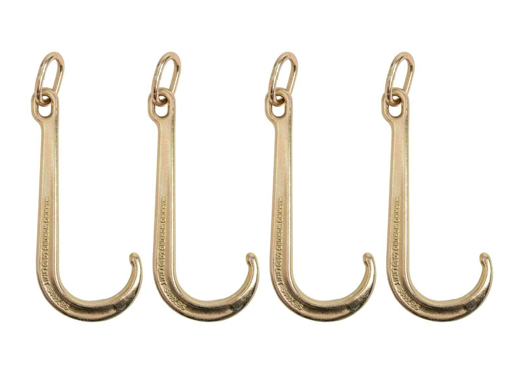 4x J Hook Grade G70 Tow Axle 15" Inch Wrecker Roll back Clevis 540 Heavy Duty