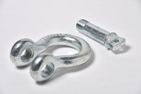4x 1" Galv D Ring Bow Shackle Screw Pin Clevis Rigging Towing WLL 8.5Ton 18500lb
