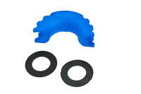 3/4" Black DRing Bow Shackle 10500LB w Blue Plastic noise vibration Protector