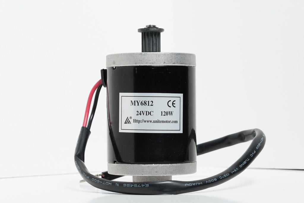 120W 24V volt DC Brush electric motor MY6812 f scooter goKart 3M Pulley Belt 16T