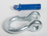 1" Bow Shackle D Ring w Blue Screw Pin Clevis Rigging Lift Towing 8.5Ton 18500lb