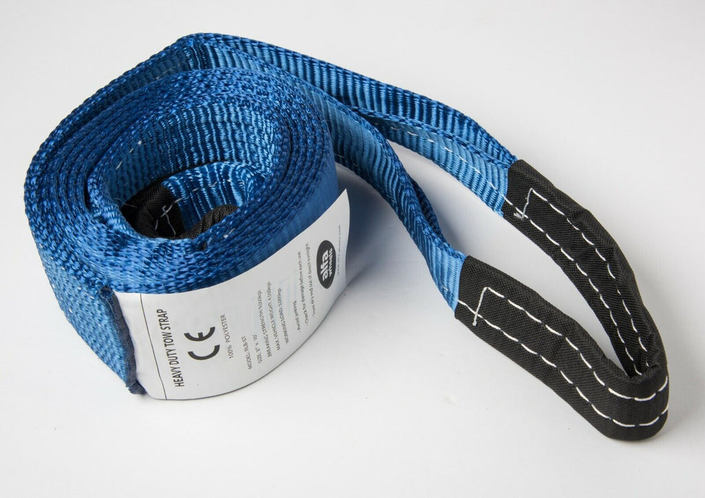 Tow Strap Winch Tree Saver 3" BLUE 9T 20000lb 3x10 ft protector SUV Truck Snow