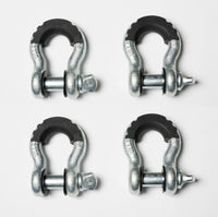 (4) 3/4" Bow Shackle D-Ring Clevis Pin 10500 w/ noise vibration Reducer Jeep CJ
