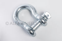 Pair 7/8" Clevis Screw Pin Anchor Bow Shackle D-Ring Nickel Plated 14000 lbs