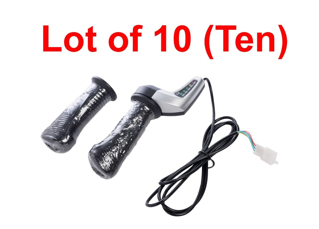 Lot of 10 - 36V Universal Electric Scooter eBike Throttle w Indicator 4-5 Wires