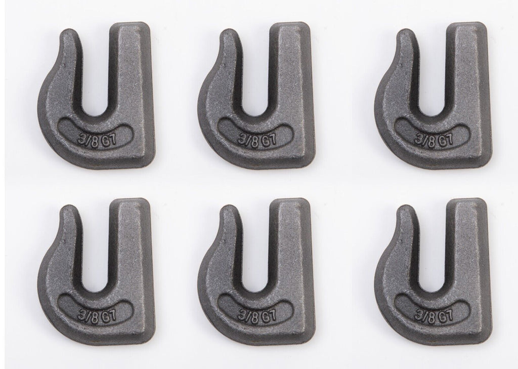 6x Weld on Grab Chain Hooks 3/8" Tractor Bucket Trailer Rigging Tow WLL 6600lbs