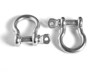 4x 6mm 1/4" Marine Bow Shackle Clevis 316 Stainless Steel Boat Rigging Paracord