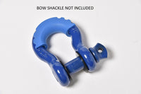 2x DRing BLUE Bow Shackle Isolator Jeep Off Road 3/4" Plastic SILENCER AntiNoise