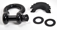 (2) 3/4" BLACK DRing Bow Shackle 10500lbs BLACK Pin & no noise vibration Reducer