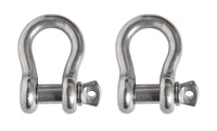2(Two) 1/2" Marine Bow Shackle Clevis DRing 304 Stainless Steel Sailboat Rigging