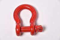 7/8" Red D Ring Bow Shackle Screw w 1" Pin Clevis Rigging Jeep Towing 6.5 Ton