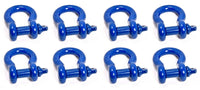 8x BLUE 3/4" Bow Shackles D Ring Screw Pin Jeep CJ Off-Road Anchor Bow 4 3/4 TON