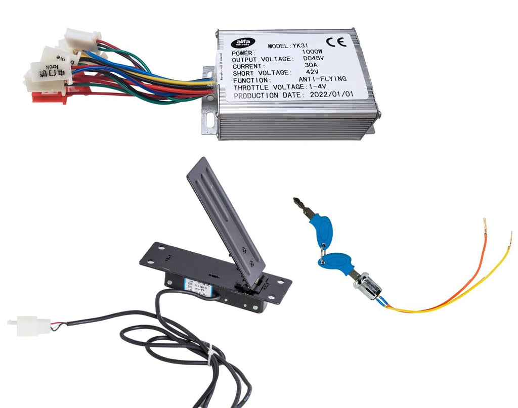 1000W 48V Speed Control+Foot Pedal Throttle+Key Switch scooter electric motor