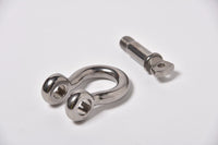 2x Bow Shackle Marine 304 Stainless Steel D-Ring 4mm 5/32" Boat Rigging