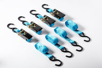 Ratchet Tie Down Motorcycle Strap 4 Pack 1 in. x 10 ft. Blue1300lbs 1x10 600Kg