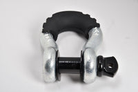 2x 3/4" Bow Shackle BLACK Pin 10500 LB Plastic noise vibration Protector Jeep CJ