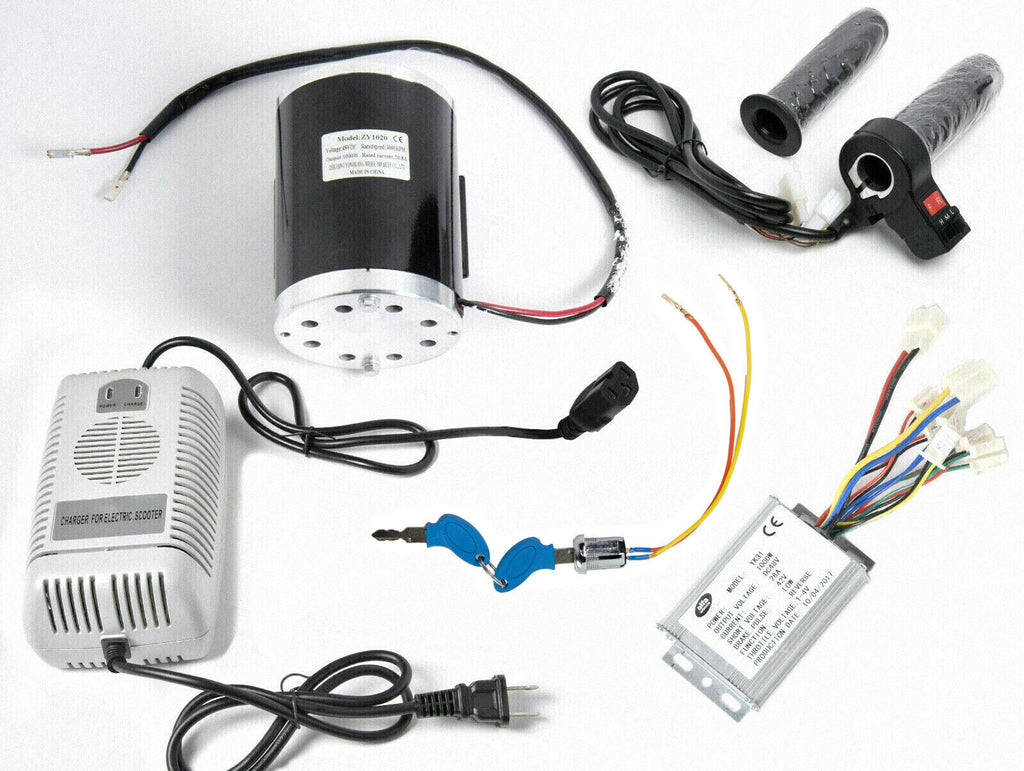 1000 W 48 V motor+Reverse speed controller+keylock+Charger+Throttle w Rev switch