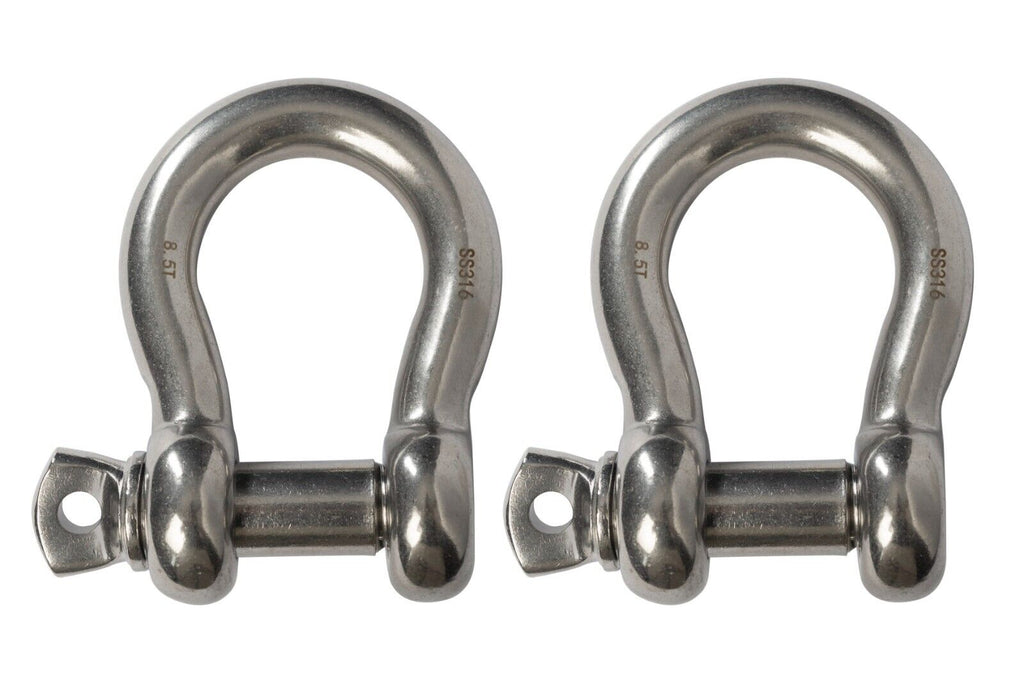 2x 1" Marine Boat Yacht Bow Shackle Clevis DRing 316 Stainless Steel Rigging